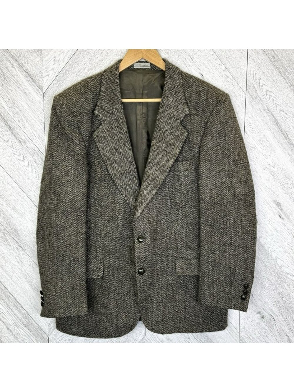 Vintage Harris Tweed Blazer Sport Coat Jacket Mens Size 42R 100% Wool